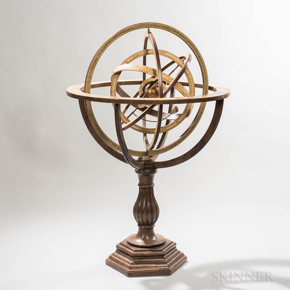 Appraisal: Monumental -inch Armillary Sphere Monumental -inch Armillary Sphere th century