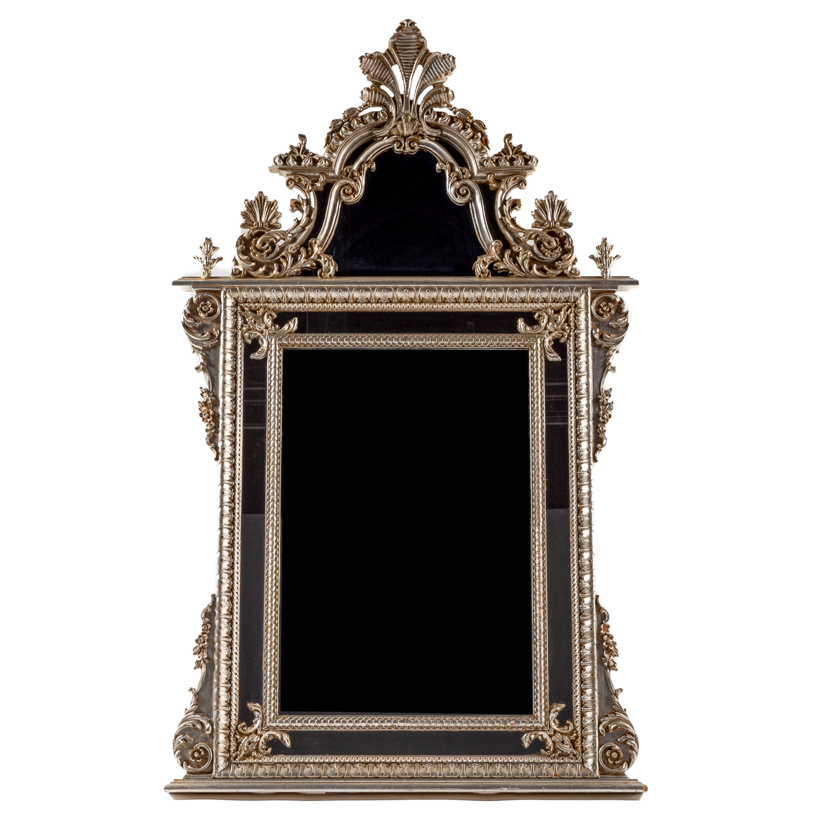 Appraisal: LABARGE ITALIAN SILVERED WOOD MIRROR th century Italian made with