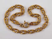 Appraisal: A yellow metal tests carat gold bracelet approx cm long