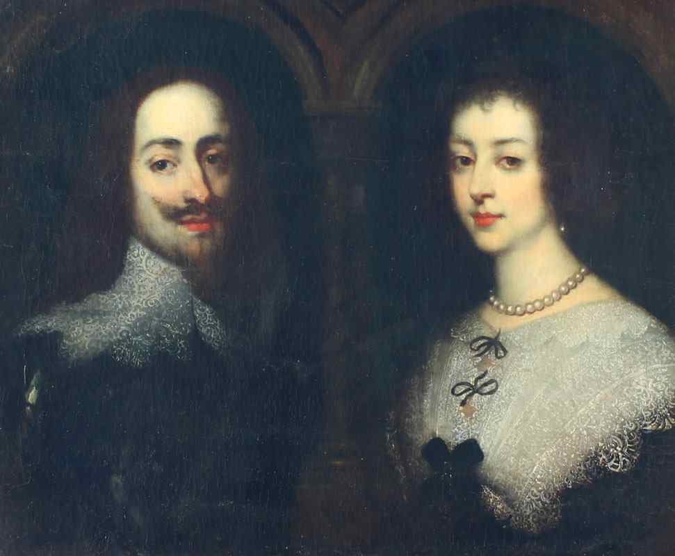 Appraisal: EARLY KING CHARLES I AND HENRIETTA AFTER VAN DYCK OIL