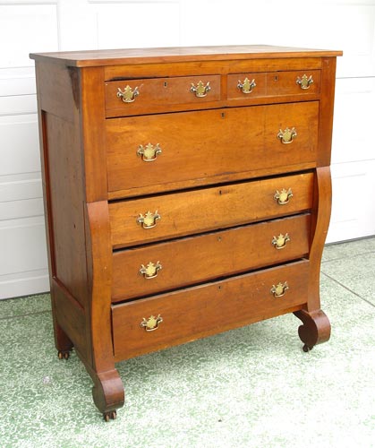 Appraisal: AMERICAN EMPIRE PERIOD CHEST OF DRAWERS Cherry or walnut drawer