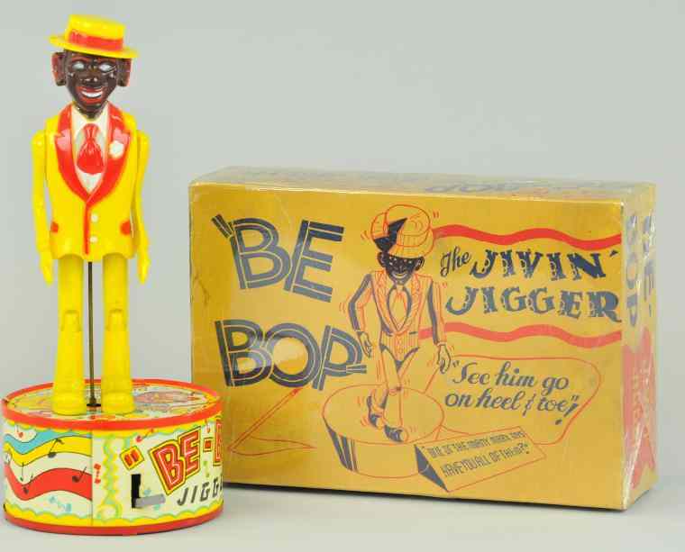 Appraisal: BE-BOP THE JIVIN' JIGGER Marx toys lithographed tin circular base