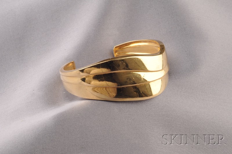 Appraisal: kt Gold Cuff Bracelet Tiffany Co designed as a flowing