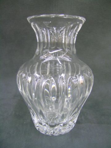 Appraisal: Waterford Sheridan tall clear vase and two piece Waterford votive