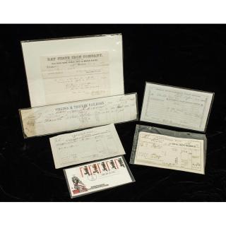 Appraisal: th c California Railroad Receipts Lot of five railroad receipts