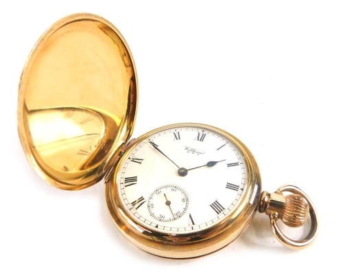 Appraisal: A thC Waltham gold plated pocket watch with cm diameter