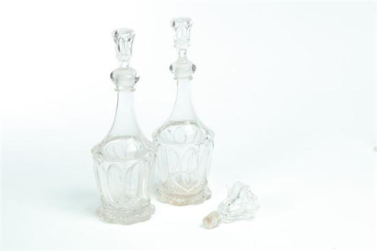 Appraisal: PAIR OF DECANTERS AND PITTSBURGH STOPPER American mid th century