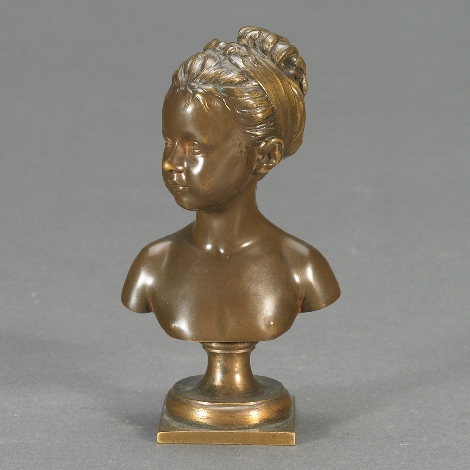 Appraisal: BUST OF LOUISE BRONGNIART After Jean-Antoine Houdon French - miniature