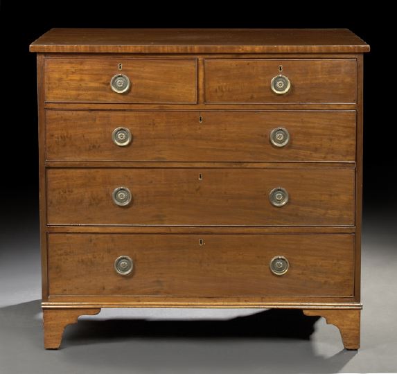 Appraisal: George III-Style Mahogany Chest th century and later the rectangular