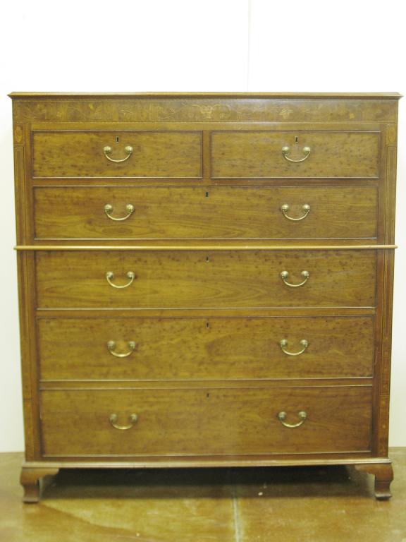 Appraisal: An early th Century mahogany Chest on Chest of two