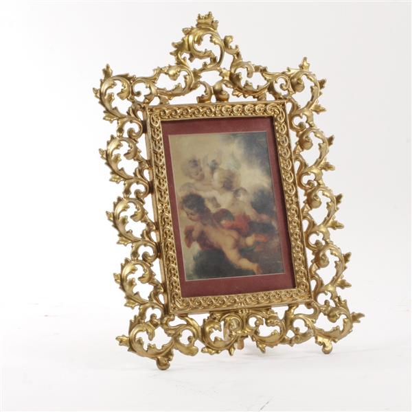 Appraisal: Gilt Bronze Florentine stand up frame Wear to finish x