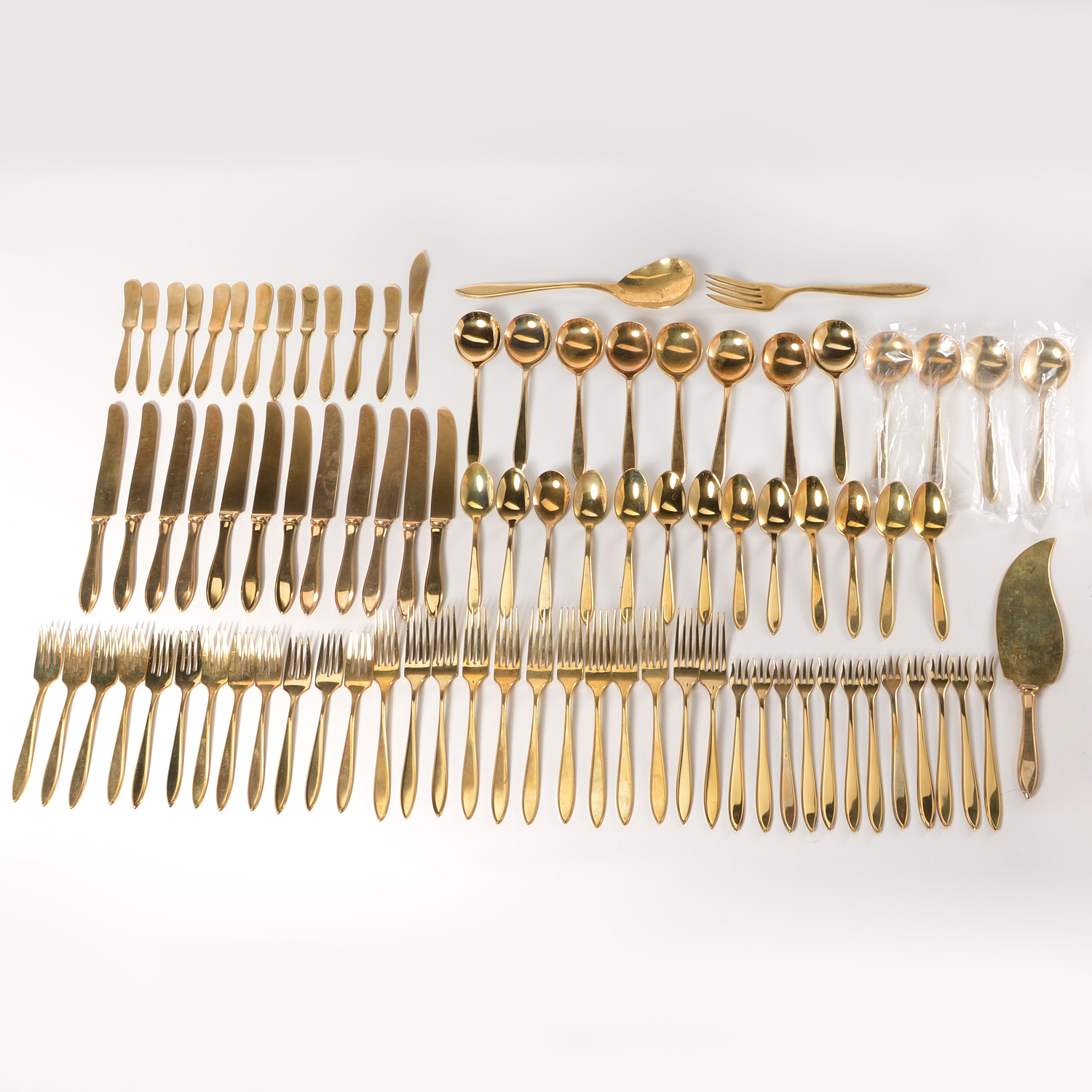 Appraisal: DIRILYTE DIRIGOLD FLATWARE SERVICE FOR th c comprising each dinner