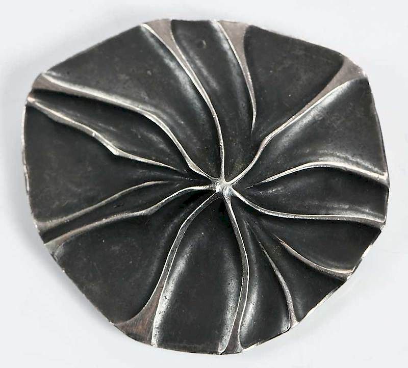 Appraisal: Ronald Hayes Pearson Brooch polished and oxidized stamped Sterling Pearson