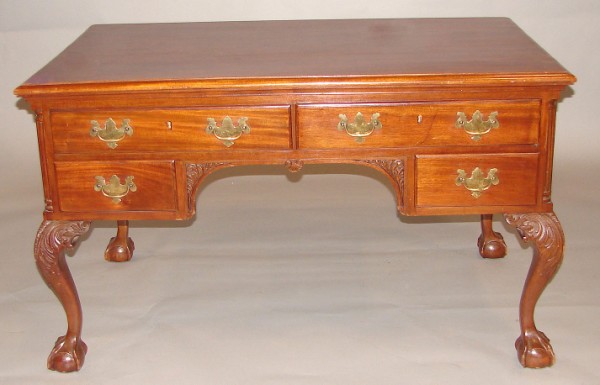 Appraisal: Mahogany four drawers each side two false drawers on reverse