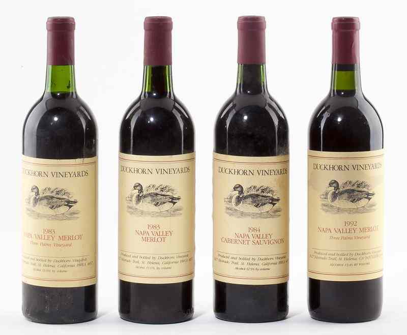 Appraisal: Duckhorn Vineyards total bottlesVintage Merlot bn Vintage Merlot Three Palms