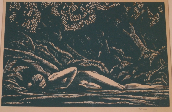 Appraisal: ROCKWELL KENT after Two color screenprints Lovers x mm x