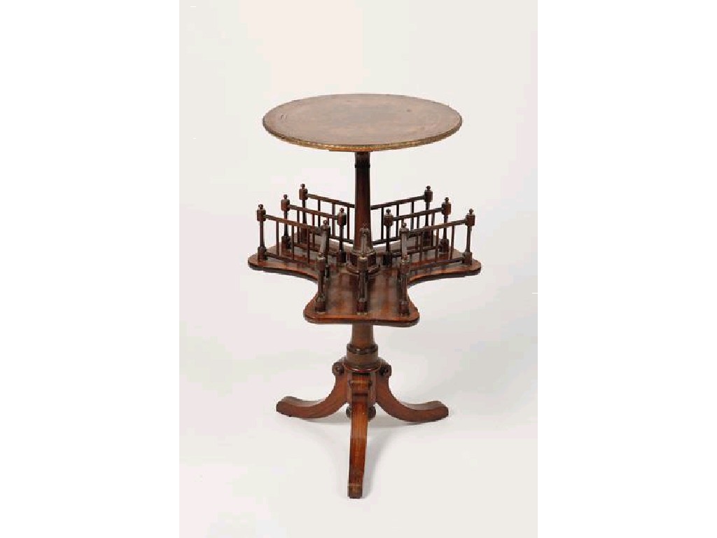 Appraisal: A VICTORIAN BURR WALNUT VENEERED OCCASIONAL TABLE the circular top