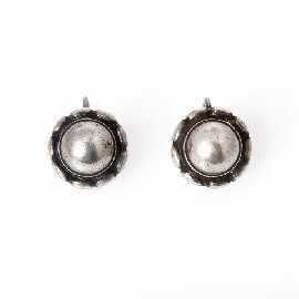 Appraisal: A pair of Georg Jensen sterling silver domed flower earrings