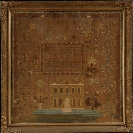 Appraisal: AMERICAN SCHOOL SAMPLER Inscribed Arabella Shuttlewood's work done at Blockley