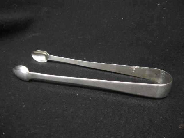 Appraisal: Georgian English Sterling Silver Tongs '' excellent no monogram