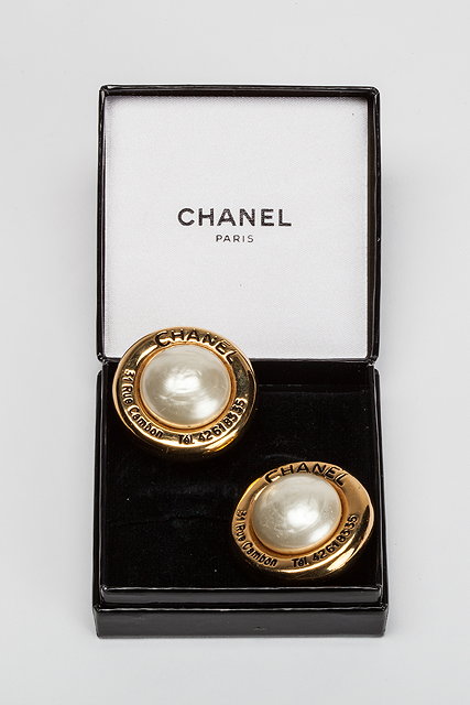 Appraisal: Two pairs of clip on Chanel earrings one pair with