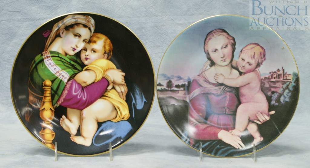 Appraisal: Limoges Madonna and Child collector plates Cowper Madonna Child by