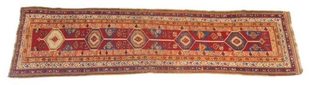 Appraisal: Hand-tied Persian runner approx ' l ' w