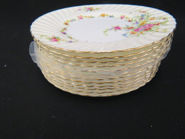 Appraisal: Set of Minton Porcelain Dinner Plates Lorraine pattern floral sprays