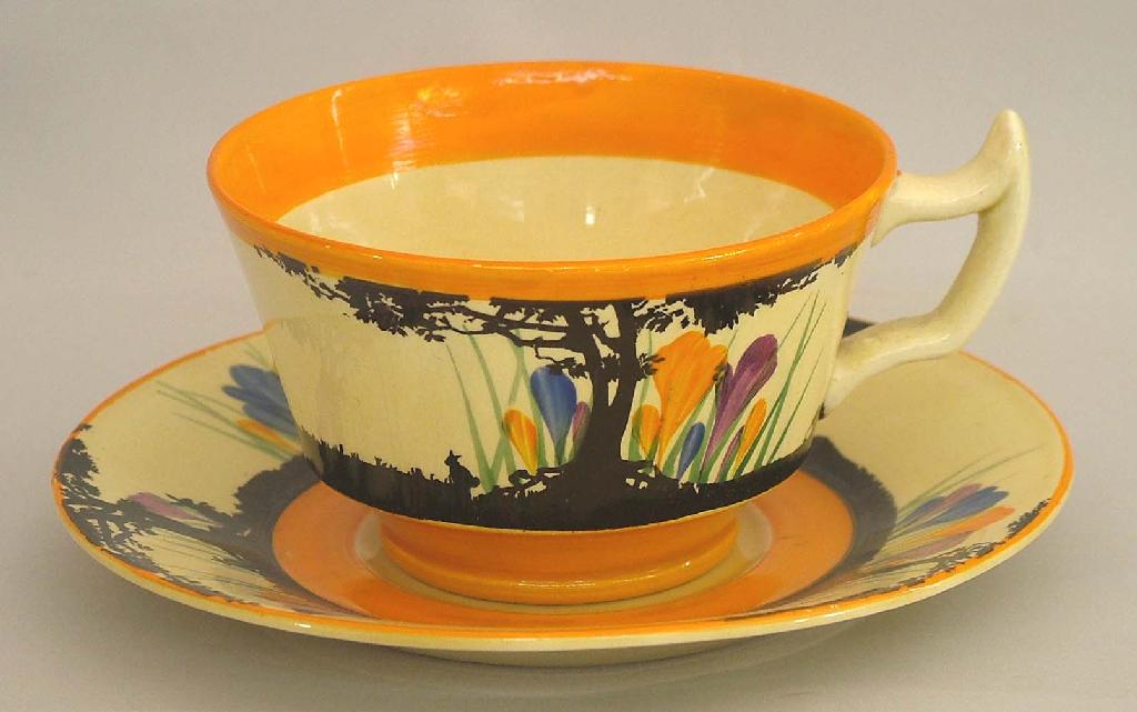 Appraisal: Peter Pan Autumn Crocus' Bizarre Athens cup and saucer