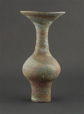 Appraisal: A Lucie Rie stoneware bottle vase purchased from Albion Mews