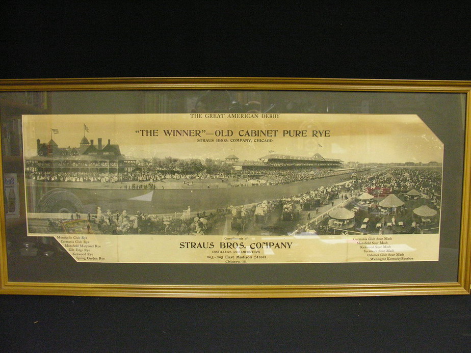 Appraisal: STRAUS BRO's and CO AMERICAN DERBY HORSE RACING AD Old