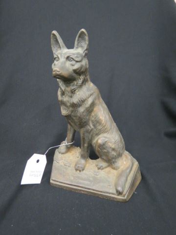 Appraisal: Cast Iron Figured Doorstop of a GermanShepherd