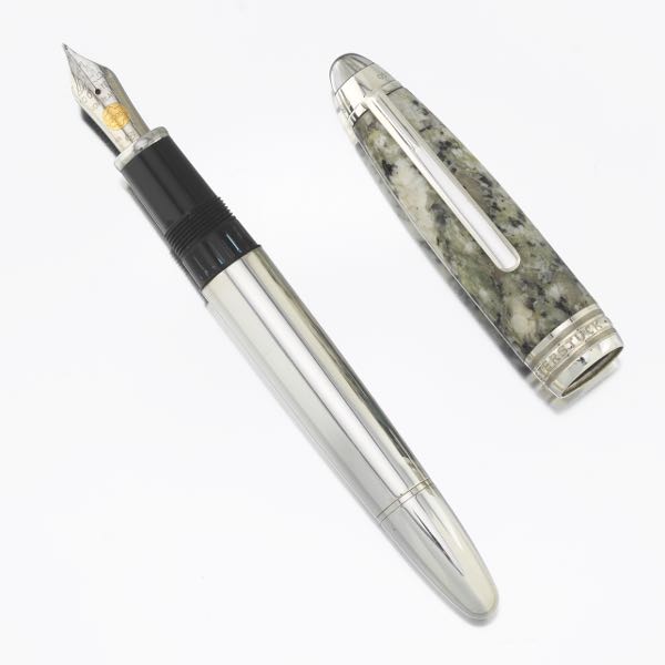 Appraisal: MONTBLANC SOULMAKERS FOR YEARS ANNIVERSARY STERLING AND GRANITE FOUNTAIN PEN