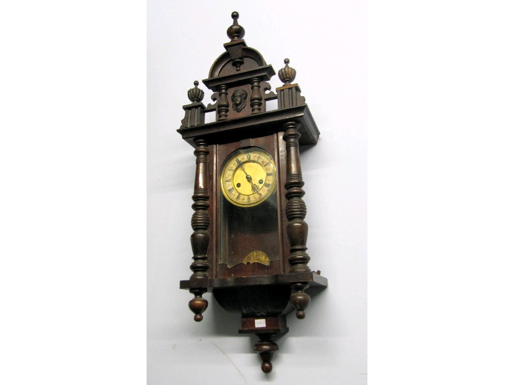 Appraisal: Mahogany wall clock