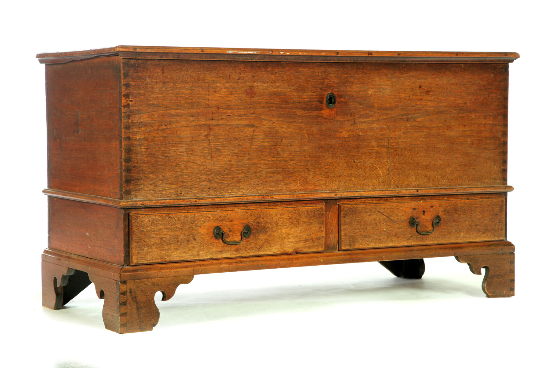 Appraisal: CHIPPENDALE BLANKET CHEST Virginia late th-early th century walnut with