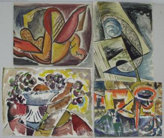 Appraisal: STAFFORD Dorothea Modernist Watercolors o Paper All signed c -