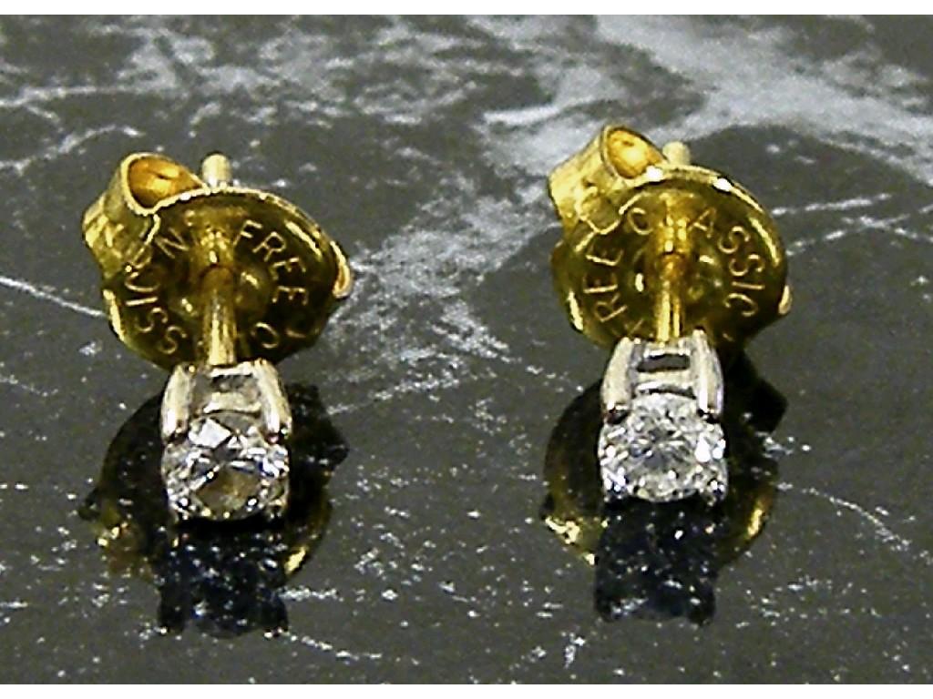 Appraisal: Pair of round brilliant-cut diamond ear studs ct approx