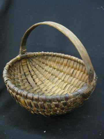 Appraisal: Early Spit Oak Basket melon shape '' diameter '' tall