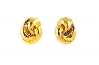 Appraisal: A Pair of Gold Earrings by Henry Dunay Henry Dunay