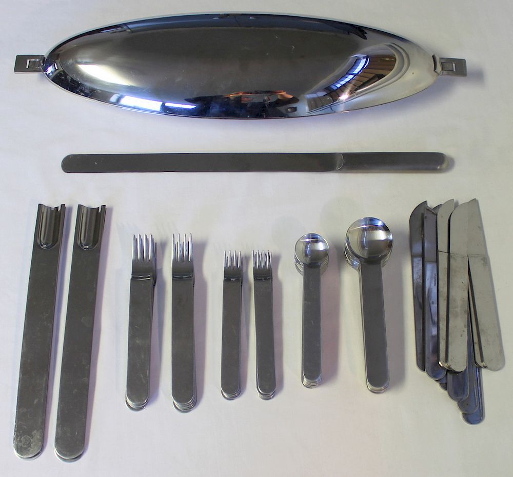 Appraisal: STAINLESS Sergio Asti for ICM Lauffer Flatware Sergio Asti for