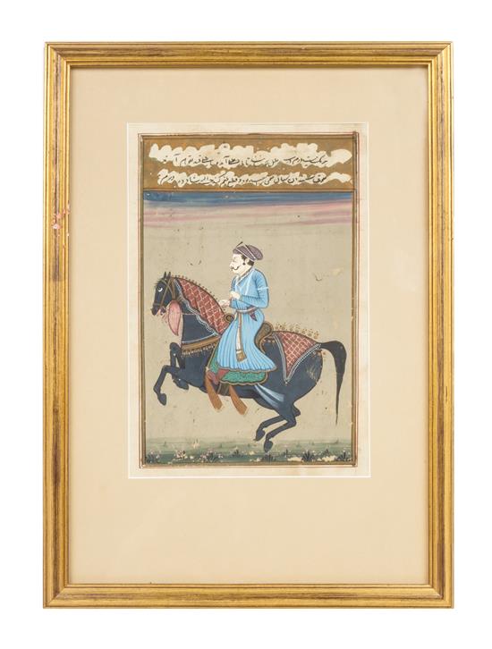 Appraisal: Sale Lot An Indian Miniature Painting depicting a man on