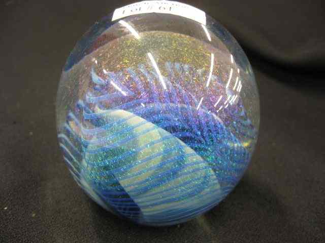 Appraisal: Eickholt Art Glass Paperweight diocromatic design '' tall signed dated