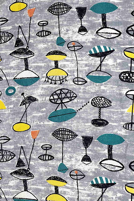 Appraisal: Lucienne Day British - Two 'Flotilla' curtains originally designed lined