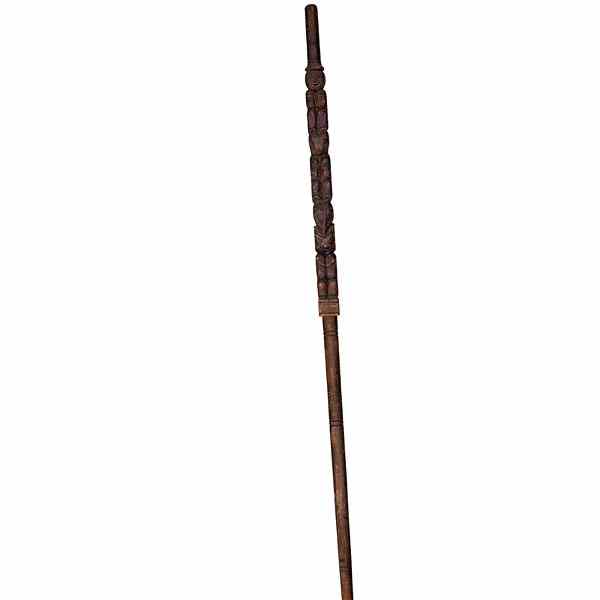 Appraisal: Haida Carved Speaker's Staff upper portion carved of four figures