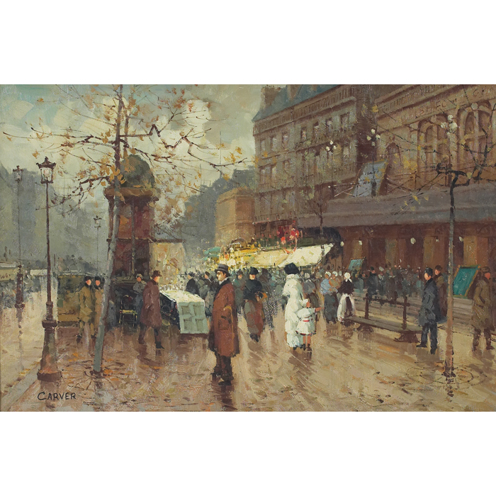 Appraisal: Artist Unknown American th century ''Paris Street Scene '' c