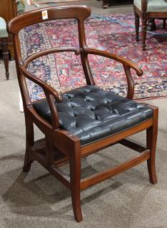 Appraisal: Convertible Library Ladder Chair early th Century having an upholstered