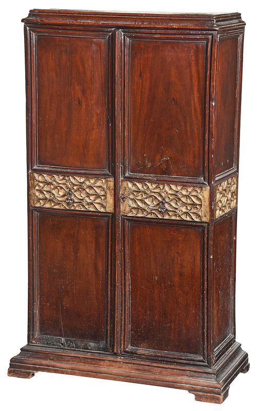 Appraisal: Fine Italian Baroque Painted Carved Gilt Cabinet probably Venetian th