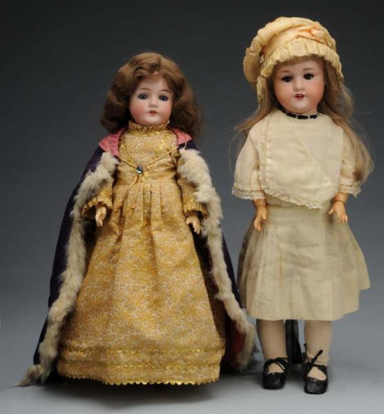 Appraisal: Lot of German Bisque Dolls Description Ca Bisque socket head