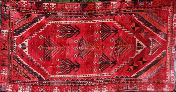 Appraisal: Persian geometric tribal rug ' x ' Good condition EST