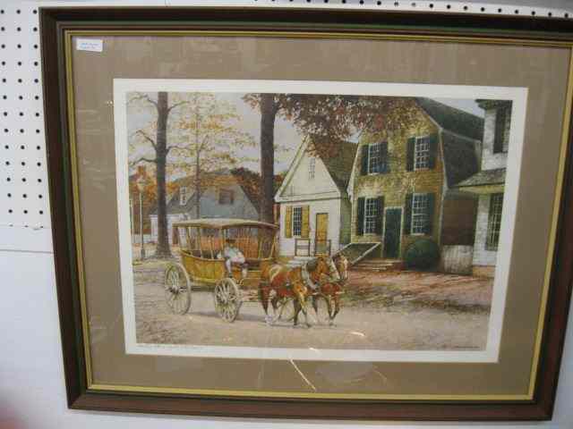 Appraisal: Vernon Wooten Lithograph ''Hunter's Store-Holt's Storehouse'' image area '' x